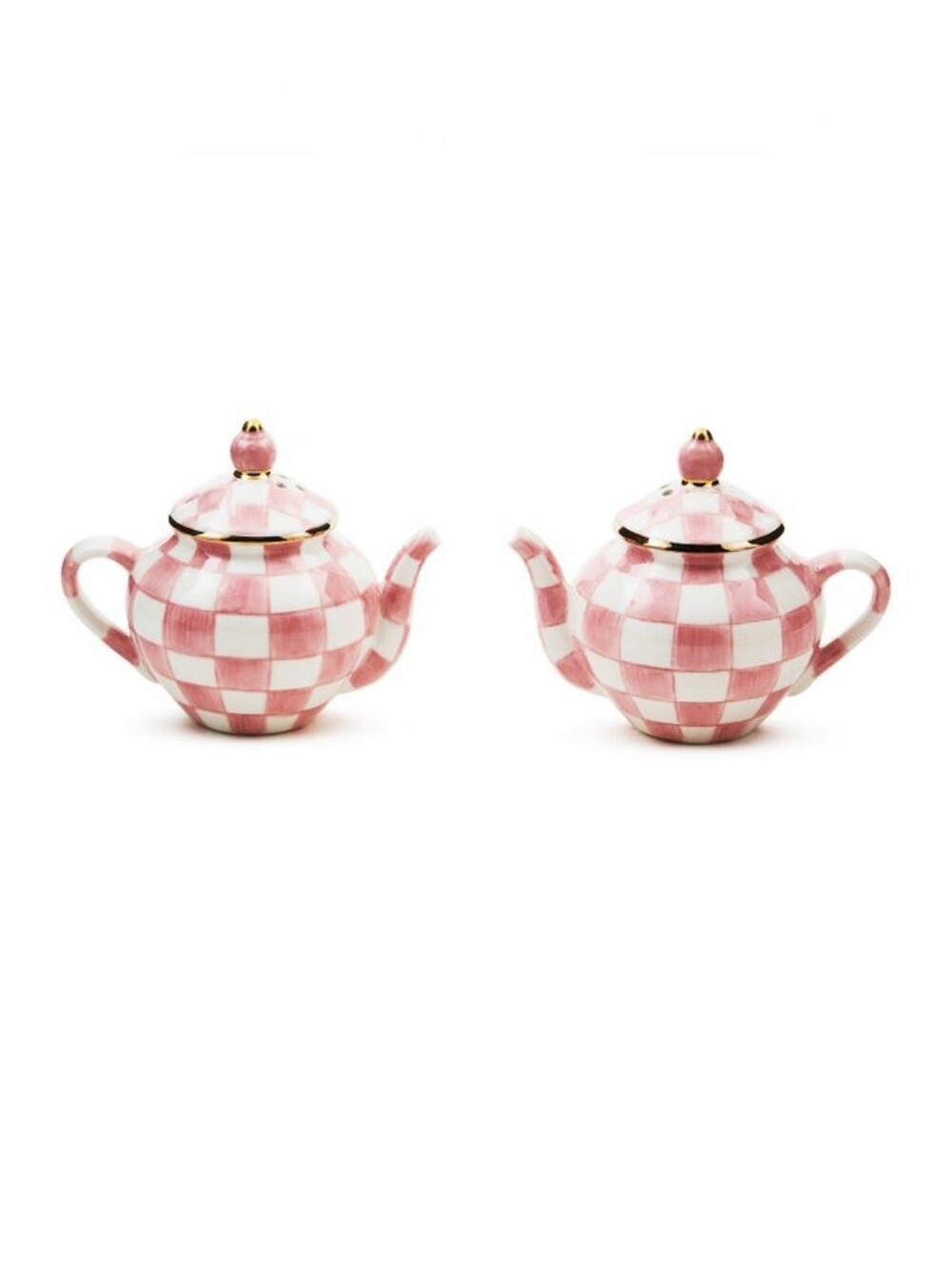 MacKenzie-ChildsRosy Check Teapot Salt & Pepper Set